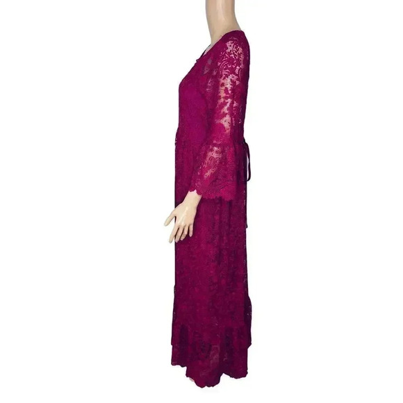 Johnny Was Harper lace Maxi dress Smokey rose size S NWT - Picture 3 of 8